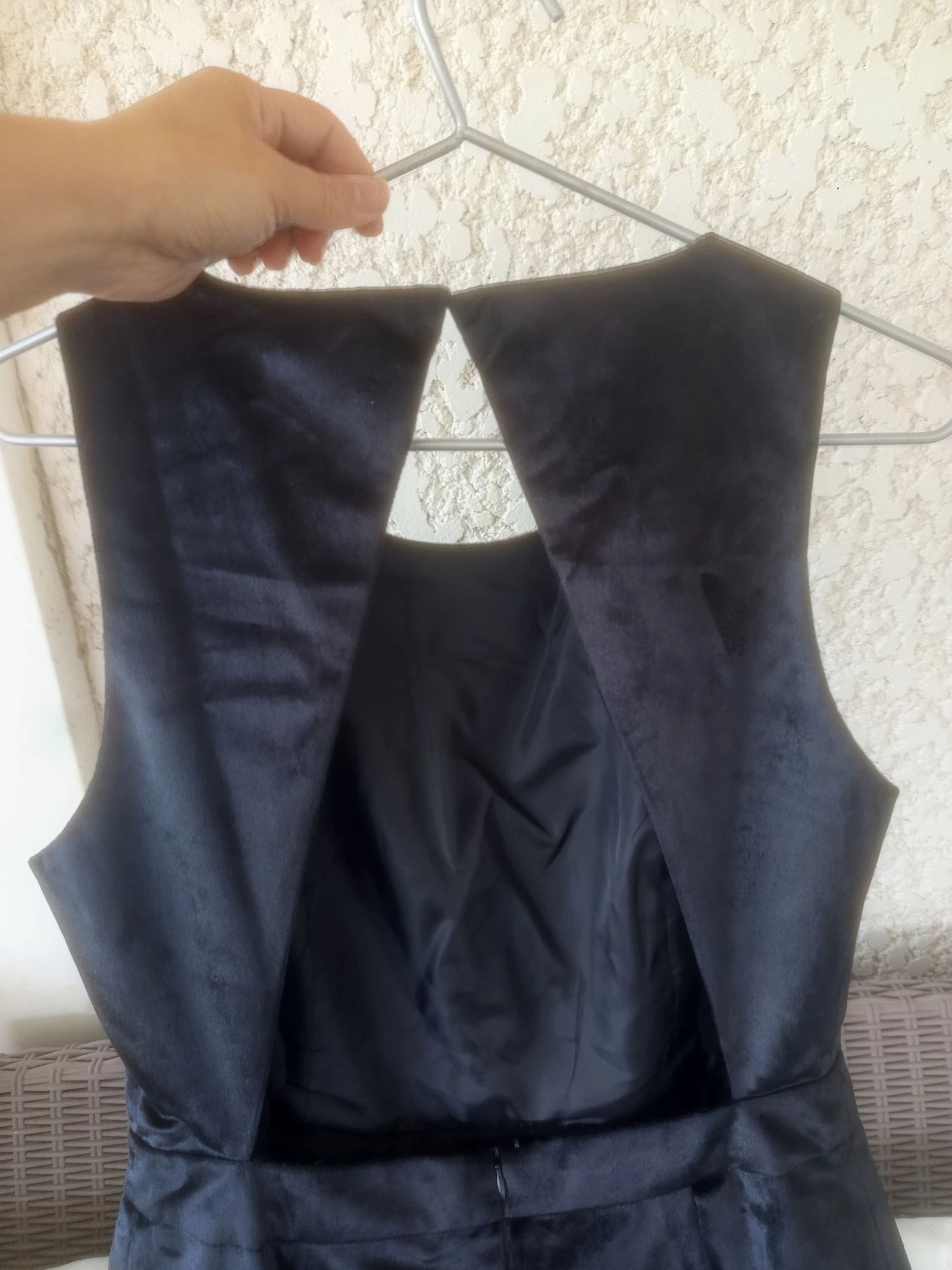 Jurk met open rug van fluweel merk les petites bombes – photo 4